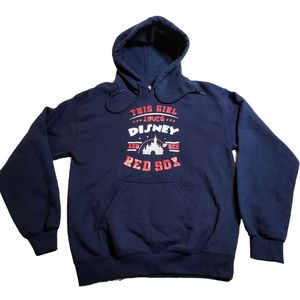 Adorable! Gildan Women's Disney Red Sox Lovers Hoodie Size Small  A20